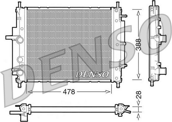 Denso DRM09032 - Radiator, mühərrikin soyudulması furqanavto.az