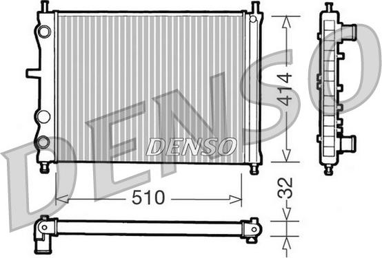 Denso DRM09020 - Radiator, mühərrikin soyudulması furqanavto.az