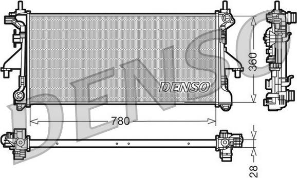 Denso DRM09079 - Radiator, mühərrikin soyudulması furqanavto.az