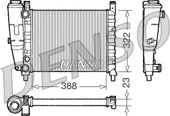 Denso DRM09142 - Radiator, mühərrikin soyudulması furqanavto.az