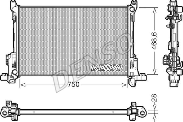 Denso DRM09174 - Radiator, mühərrikin soyudulması furqanavto.az