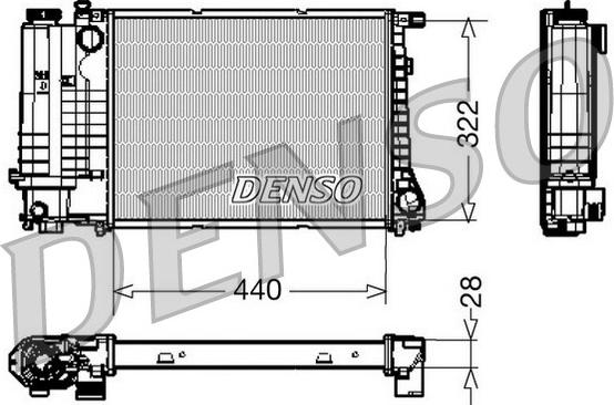 Denso DRM05042 - Radiator, mühərrikin soyudulması furqanavto.az