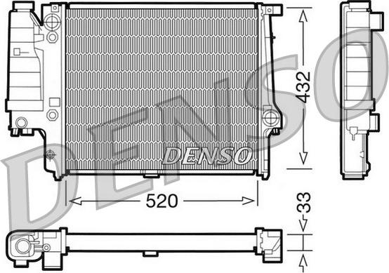 Denso DRM05060 - Radiator, mühərrikin soyudulması furqanavto.az