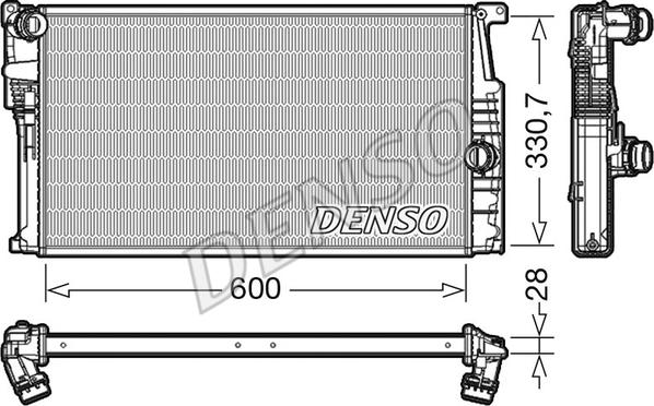 Denso DRM05015 - Radiator, mühərrikin soyudulması furqanavto.az