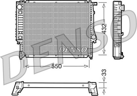 Denso DRM05020 - Radiator, mühərrikin soyudulması furqanavto.az