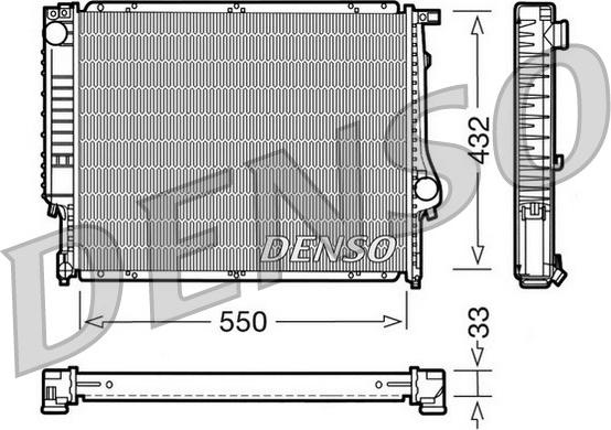 Denso DRM05023 - Radiator, mühərrikin soyudulması furqanavto.az