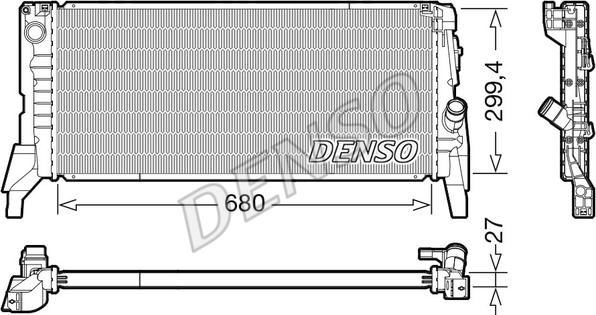 Denso DRM05119 - Radiator, mühərrikin soyudulması www.furqanavto.az