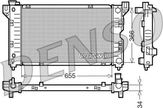 Denso DRM06010 - Radiator, mühərrikin soyudulması furqanavto.az