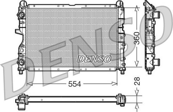 Denso DRM01003 - Radiator, mühərrikin soyudulması furqanavto.az