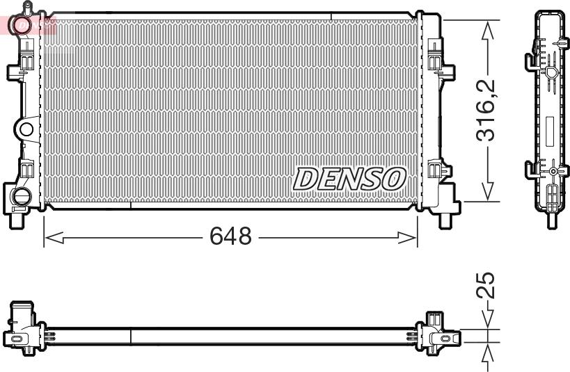 Denso DRM02045 - Radiator, mühərrikin soyudulması furqanavto.az