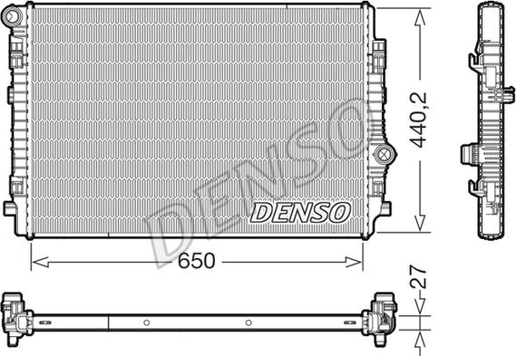 Denso DRM02046 - Radiator, mühərrikin soyudulması furqanavto.az