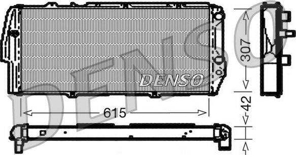 Denso DRM02040 - Radiator, mühərrikin soyudulması furqanavto.az