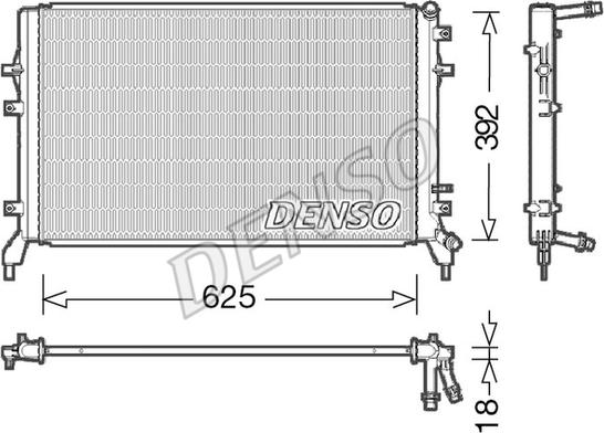 Denso DRM02016 - Radiator, mühərrikin soyudulması furqanavto.az