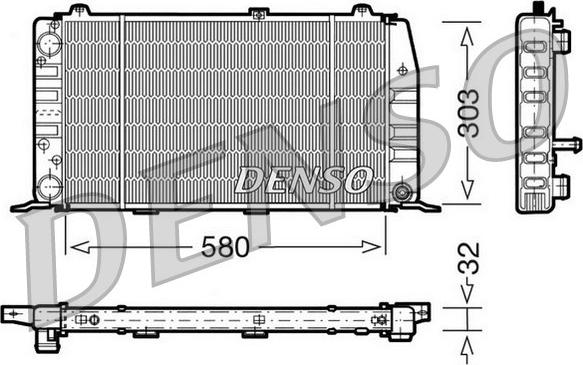 Denso DRM02010 - Radiator, mühərrikin soyudulması furqanavto.az