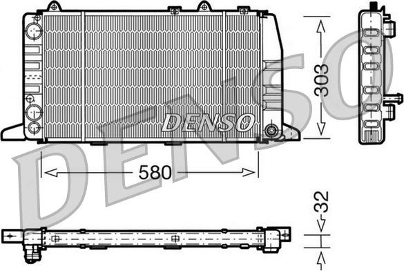 Denso DRM02011 - Radiator, mühərrikin soyudulması furqanavto.az