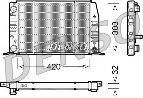 Denso DRM02012 - Radiator, mühərrikin soyudulması furqanavto.az