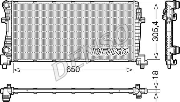 Denso DRM02017 - Radiator, mühərrikin soyudulması furqanavto.az