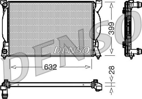 Denso DRM02033 - Radiator, mühərrikin soyudulması furqanavto.az