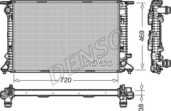 Denso DRM02024 - Radiator, mühərrikin soyudulması furqanavto.az