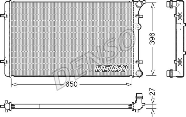 Denso DRM02025 - Radiator, mühərrikin soyudulması furqanavto.az