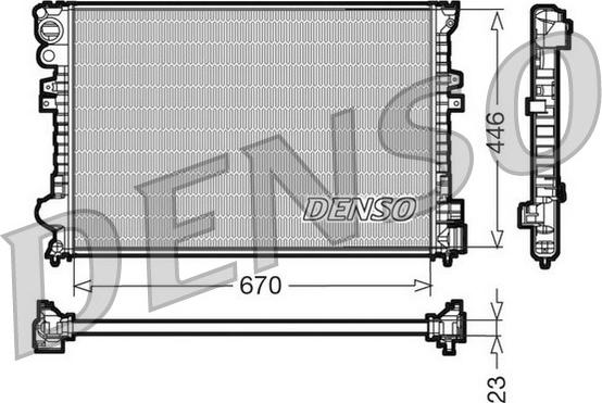 Denso DRM07055 - Radiator, mühərrikin soyudulması furqanavto.az