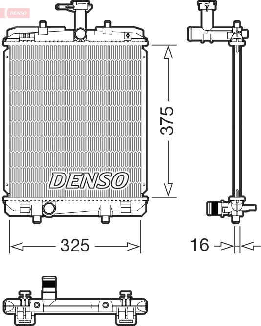 Denso DRM07063 - Radiator, mühərrikin soyudulması furqanavto.az