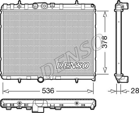 Denso DRM07004 - Radiator, mühərrikin soyudulması furqanavto.az