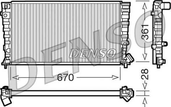 Denso DRM07030 - Radiator, mühərrikin soyudulması furqanavto.az