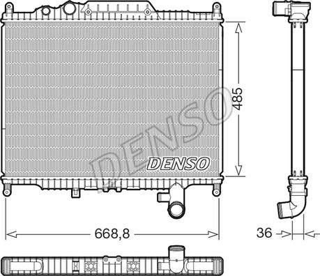 Denso DRM14003 - Radiator, mühərrikin soyudulması furqanavto.az