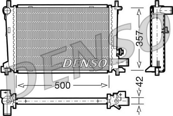 Denso DRM10040 - Radiator, mühərrikin soyudulması furqanavto.az