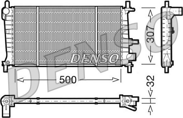 Denso DRM10041 - Radiator, mühərrikin soyudulması furqanavto.az