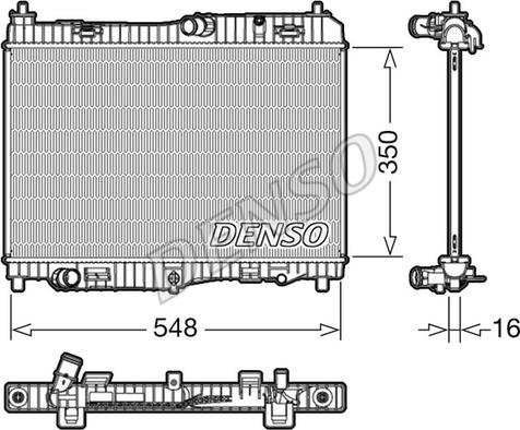 Denso DRM10005 - Radiator, mühərrikin soyudulması furqanavto.az