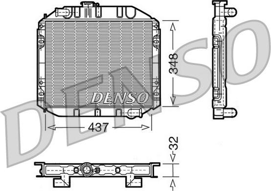 Denso DRM10001 - Radiator, mühərrikin soyudulması furqanavto.az