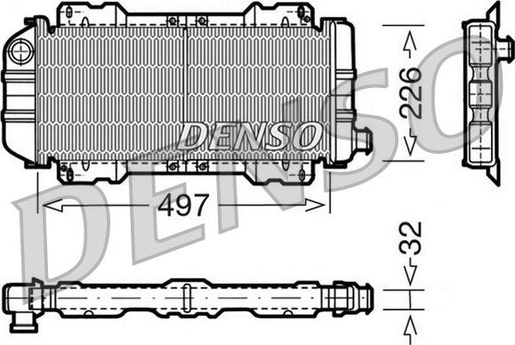 Denso DRM10017 - Radiator, mühərrikin soyudulması furqanavto.az