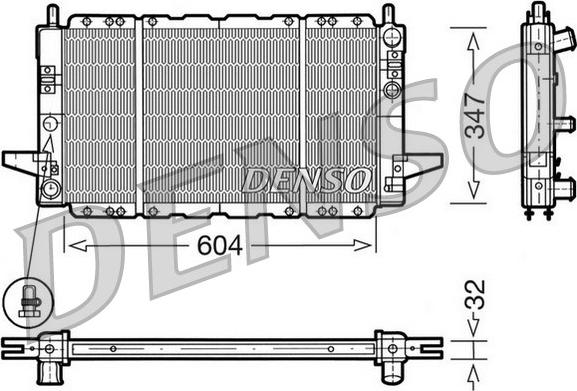 Denso DRM10086 - Radiator, mühərrikin soyudulması furqanavto.az