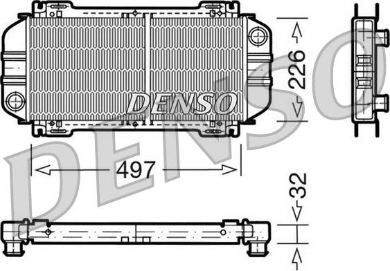 Denso DRM10033 - Radiator, mühərrikin soyudulması furqanavto.az