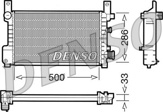 Denso DRM10037 - Radiator, mühərrikin soyudulması furqanavto.az