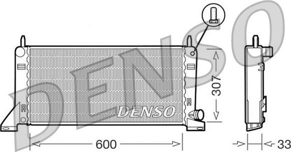 Denso DRM10020 - Radiator, mühərrikin soyudulması furqanavto.az