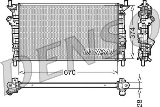 Denso DRM10074 - Radiator, mühərrikin soyudulması furqanavto.az