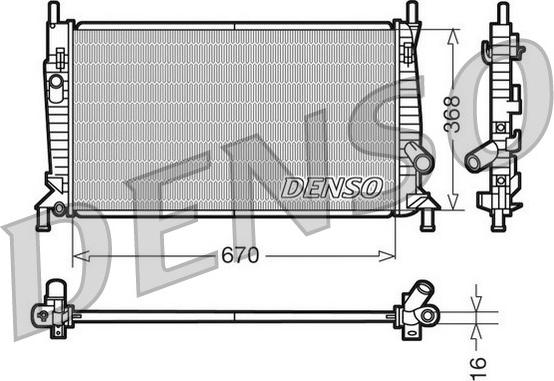 Denso DRM10075 - Radiator, mühərrikin soyudulması furqanavto.az