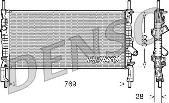 Denso DRM10106 - Radiator, mühərrikin soyudulması furqanavto.az