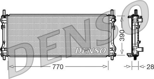 Denso DRM10103 - Radiator, mühərrikin soyudulması furqanavto.az