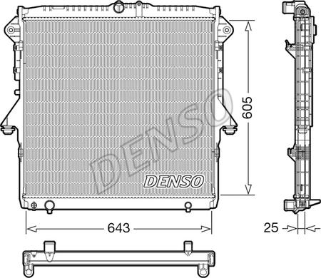 Denso DRM10119 - Radiator, mühərrikin soyudulması furqanavto.az