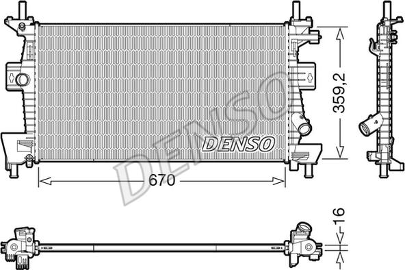 Denso DRM10114 - Radiator, mühərrikin soyudulması furqanavto.az