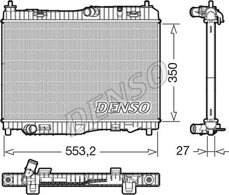 Denso DRM10116 - Radiator, mühərrikin soyudulması furqanavto.az