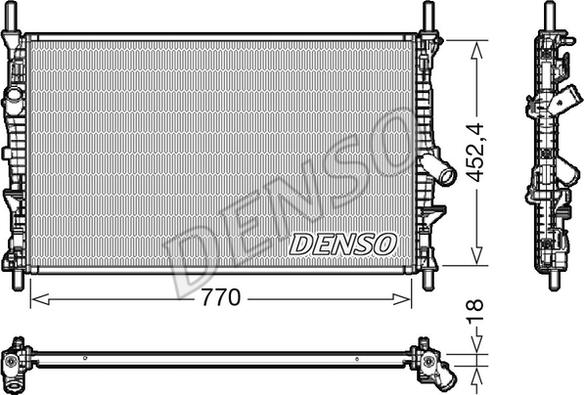 Denso DRM10111 - Radiator, mühərrikin soyudulması furqanavto.az