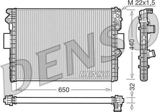 Denso DRM12001 - Radiator, mühərrikin soyudulması furqanavto.az