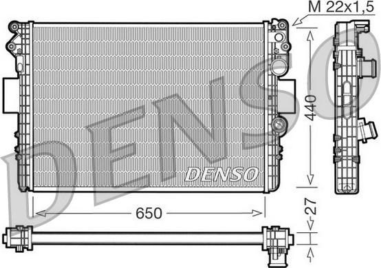 Denso DRM12002 - Radiator, mühərrikin soyudulması furqanavto.az