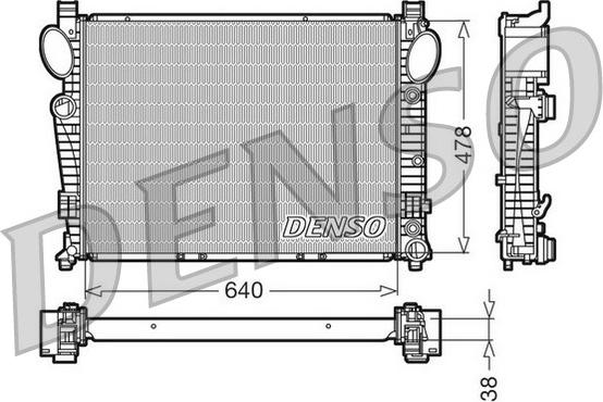 Denso DRM17095 - Radiator, mühərrikin soyudulması furqanavto.az