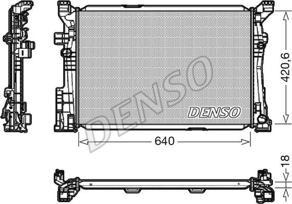 Denso DRM17096 - Radiator, mühərrikin soyudulması furqanavto.az